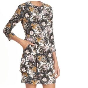 A.L.C. Black Round Neck Lined Knee Length Dress Size 2